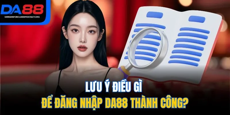 Lưu ý điều gì để đăng nhập DA88 thành công?